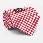 Rood- en witbord stropdas (Opgerold)