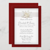 Rood- en witbruiloft kaart (Voorkant / Achterkant)