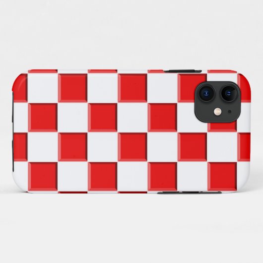 Rood- en witcontroles Case-Mate iPhone case (Achterkant (horizontaal))