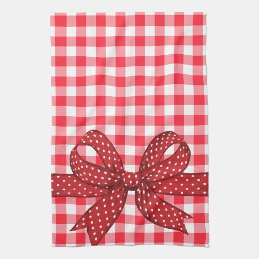 Rood- en witcontroles theedoek (Verticaal)