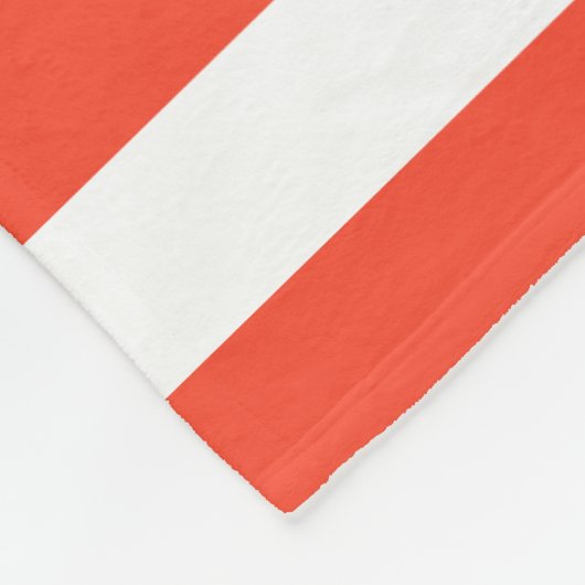 Rood- en witdekletjes fleece deken (Hoek)