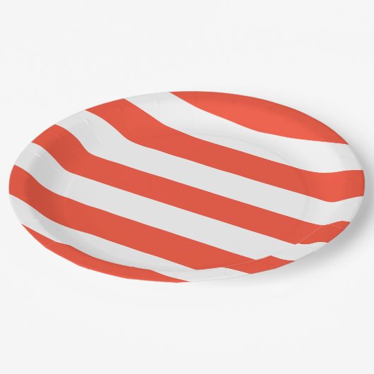 Rood- en witdekletjes papieren bordje (Gekanteld)