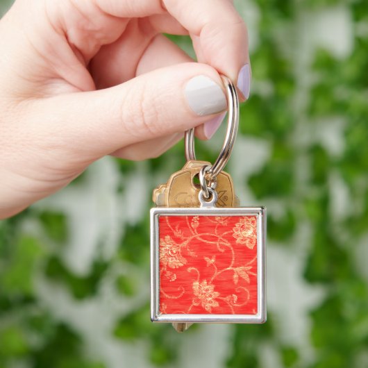 Rood- en witflesjes sleutelhanger (Hand)
