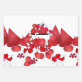 Rood- en witfruitassortiment inpakpapier vel (Voorkant)