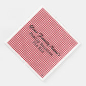 Rood en witgingham Papier Napkins-HAMbyWG Papier Servet (Hoek)