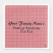 Rood en witgingham Papier Napkins-HAMbyWG Papier Servet (Voorkant)