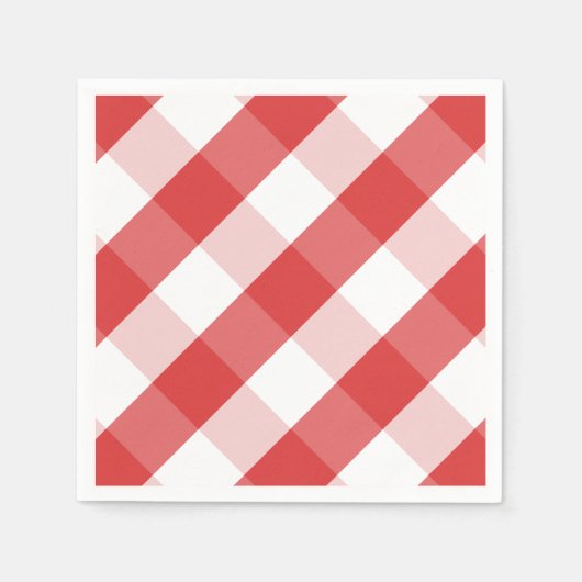 Rood- en witgingham-patroon servetten (Voorkant)