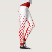 Rood- en witgradiëntcontroles met rode bovenzijde leggings (Rechts)