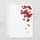 Rood- en witharten-bruiloft kaart (Achterkant)