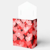 Rood- en witharten Faux Glitter Bedankdoosjes (Geopend)