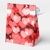 Rood- en witharten Faux Glitter Bedankdoosjes (Achterkant)