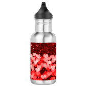 Rood- en witharten Faux Glitter Waterfles (Rechts)