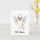 Rood- en witkatledog Heeler Sympathie Memorial Kaart (Gele Bloem)