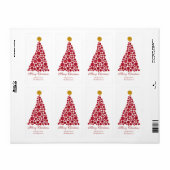 Rood- en witkerstbomen Gift Cadeau Labels (Full Sheet)