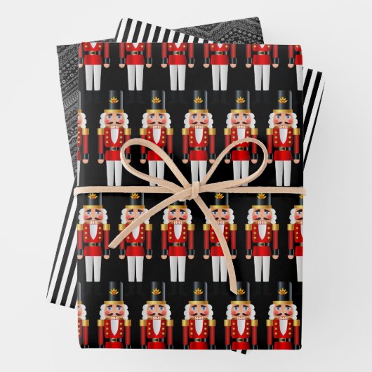 Rood- en witkerstbont inpakpapier vel (In situ)