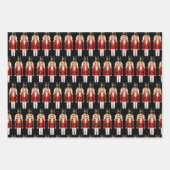 Rood- en witkerstbont inpakpapier vel (Voorkant)