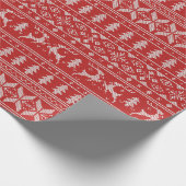 Rood- en witkerstkeuken cadeaupapier (Hoek)