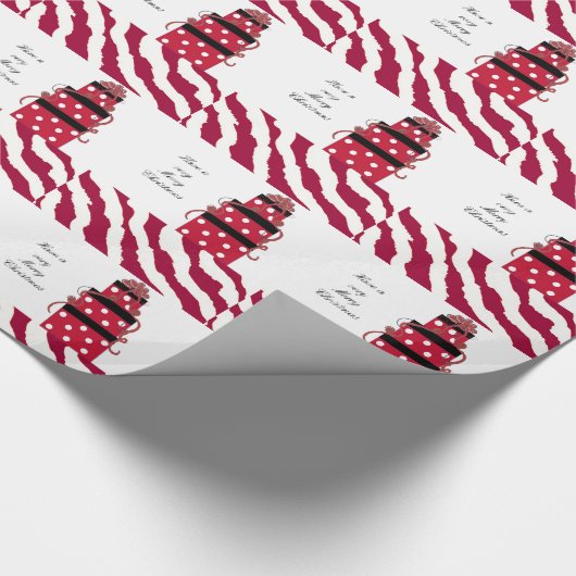 Rood- en witkerstpakketten cadeaupapier (Hoek)