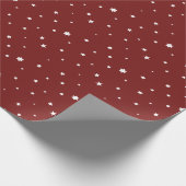 Rood- en witkerststaren Verpakkingspapier Cadeaupapier (Hoek)