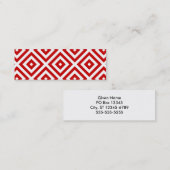 Rood- en witkoraalpleinen mini visitekaartje (Voorkant / Achterkant)