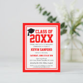 Rood- en witkorps uitnodiging briefkaart (Staand voorkant)