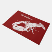 Rood- en witkreeft, gepersonaliseerd deurmat (Schuin)