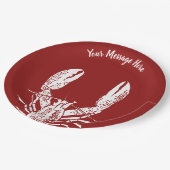 Rood- en witkreeft, gepersonaliseerd papieren bordje (Gekanteld)