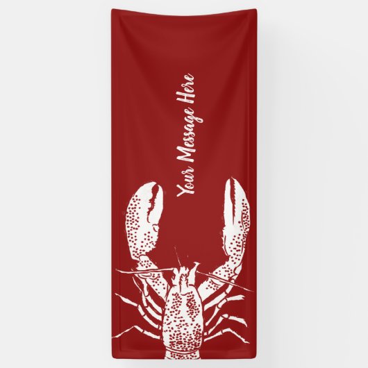 Rood- en witkreeft, gepersonaliseerd spandoek (Verticaal)