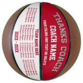Rood- en witlak - Aangepaste Basketball Ball Basketbal (Verticaal)