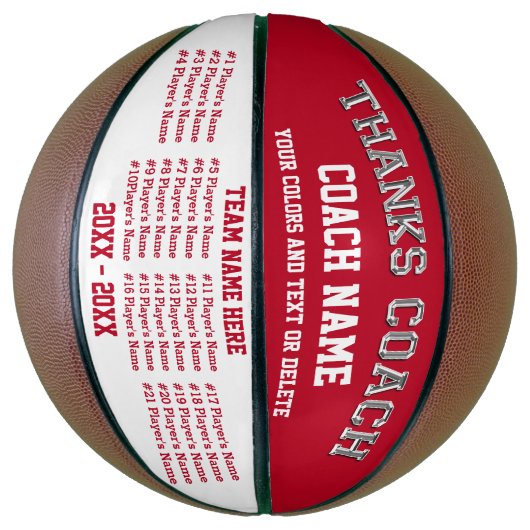 Rood- en witlak - Aangepaste Basketball Ball Basketbal (Verticaal)