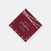 Rood- en witlicht Merry-kerstfeestdag Servet (Hoek)