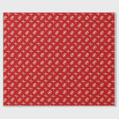 Rood- en witliefdesharten en Kisses-Valentijnsdag Cadeaupapier (Vlak)