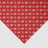 Rood- en witliefdesharten en Kisses-Valentijnsdag Tissuepapier (Detail)