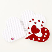 Rood- en witliefdesharten notitieboek (Binnen)