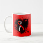 Rood- en witlintrukhart koffiemok (Links)