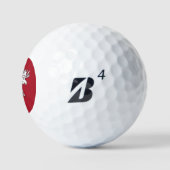 Rood- en witmazen golfballen (Logo)