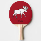 Rood- en witmazen tafeltennisbatje (Voorkant)