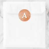 Rood- en witmonogram envelop ronde sticker (Tas)