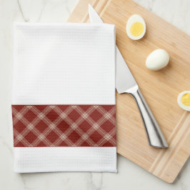 Rood- en witmonogrammen, geplakt theedoek