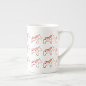 Rood- en witpaarden Bone China Mok (Rechts)
