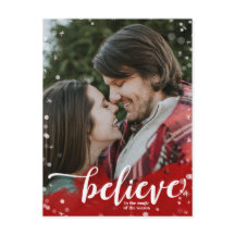 Rood- en witpaars geloven in de magische kerst