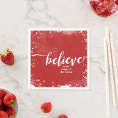 Rood- en witpaars geloven in kerstfeestdag servet (Insitu)