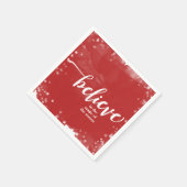 Rood- en witpaars geloven in kerstfeestdag servet (Hoek)