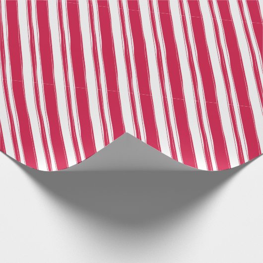 Rood- en witpapier met strips cadeaupapier (Hoek)