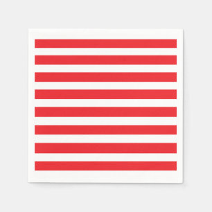Rood- en witpapier met strips servet