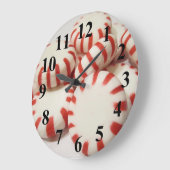 Rood- en witpepperminten grote klok (Hoek)