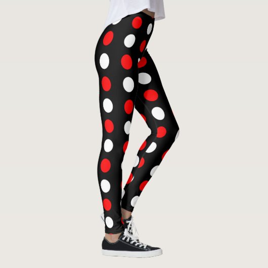 Rood- en witpestpatroon leggings (Rechts)