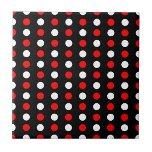 Rood- en witpestpatroon tegeltje