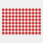Rood- en witpleinen Buffalo-speldencontrole Inpakpapier Vel (Voorkant)