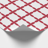 Rood- en witpleinen cadeaupapier (Hoek)